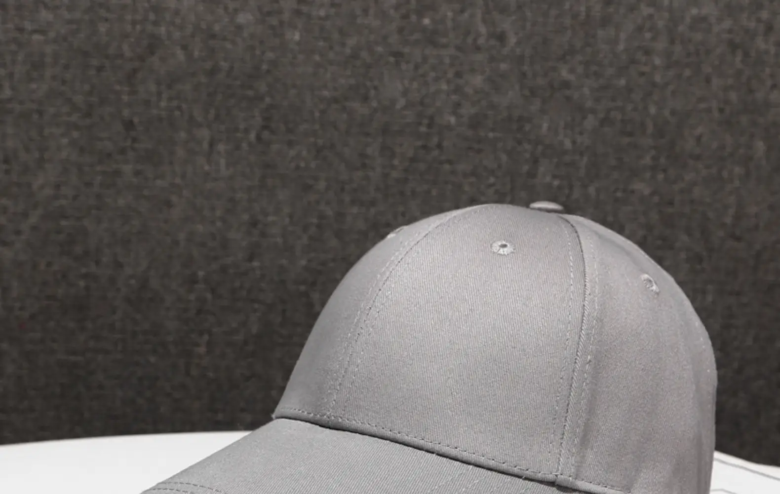 Men's Beige Mesh Back Baseball Cap with Long Brim — feature 20