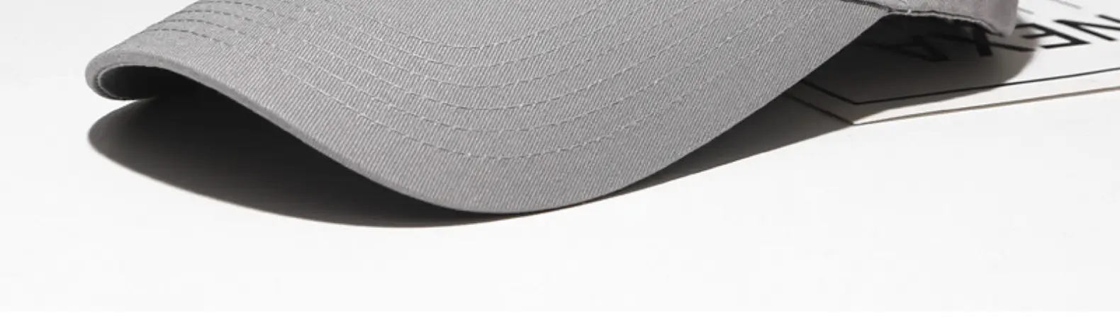 Men's Beige Mesh Back Baseball Cap with Long Brim — feature 21