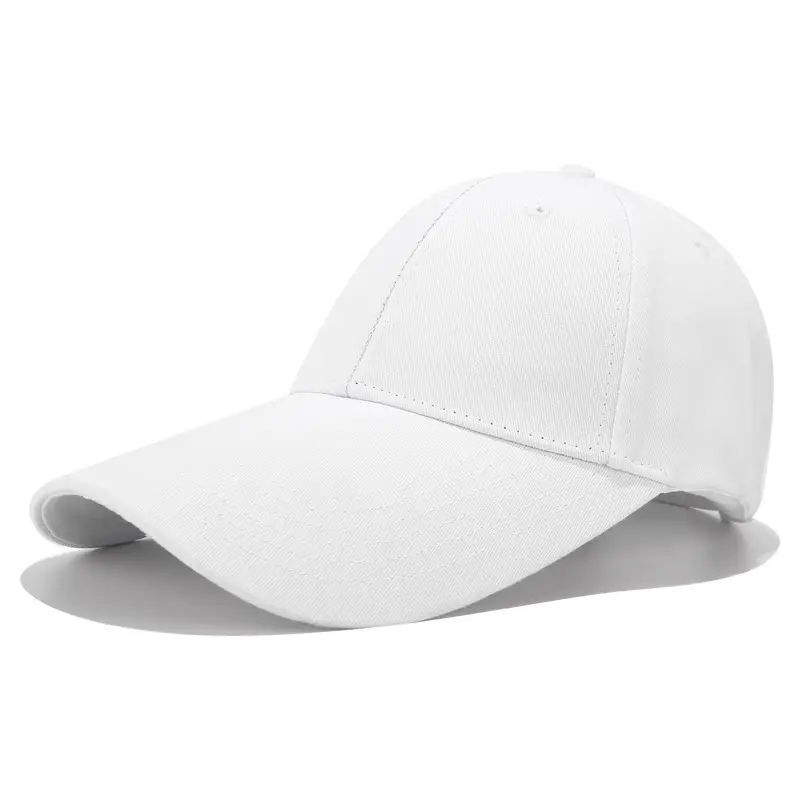 Men's Beige Mesh Back Baseball Cap with Long Brim - Image 2