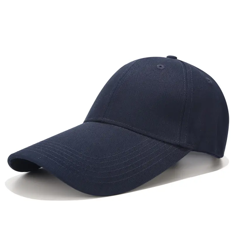 Men's Beige Mesh Back Baseball Cap with Long Brim - Image 6