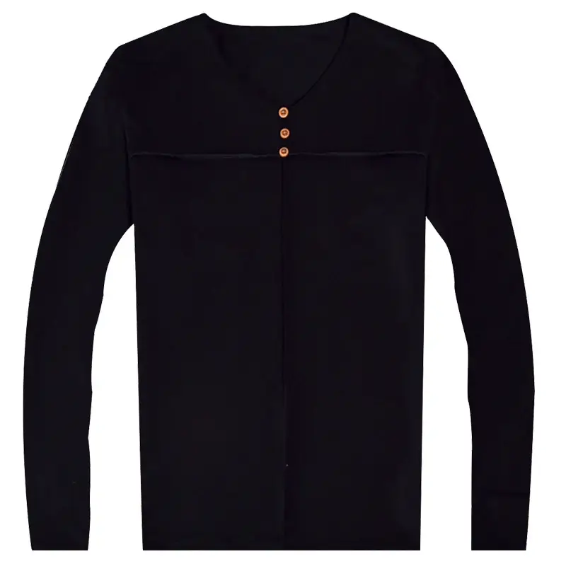 Korean Style V-Neck Cotton T-Shirt for Men - Image 6