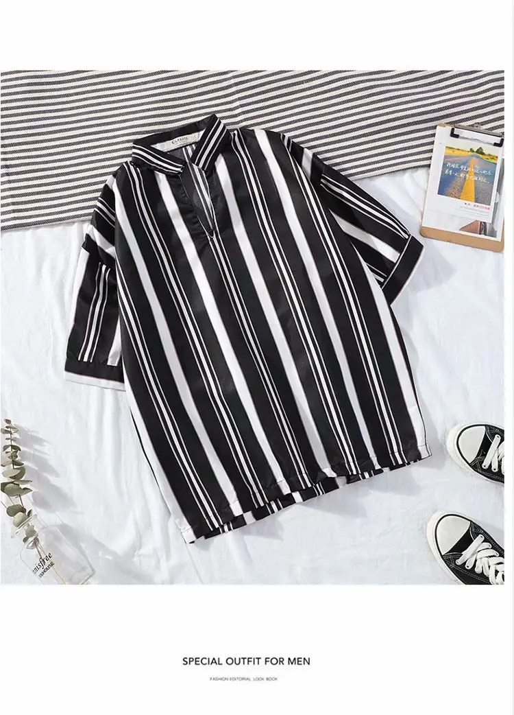 Men's Striped Short Sleeve Ruffian Shirt — feature 38