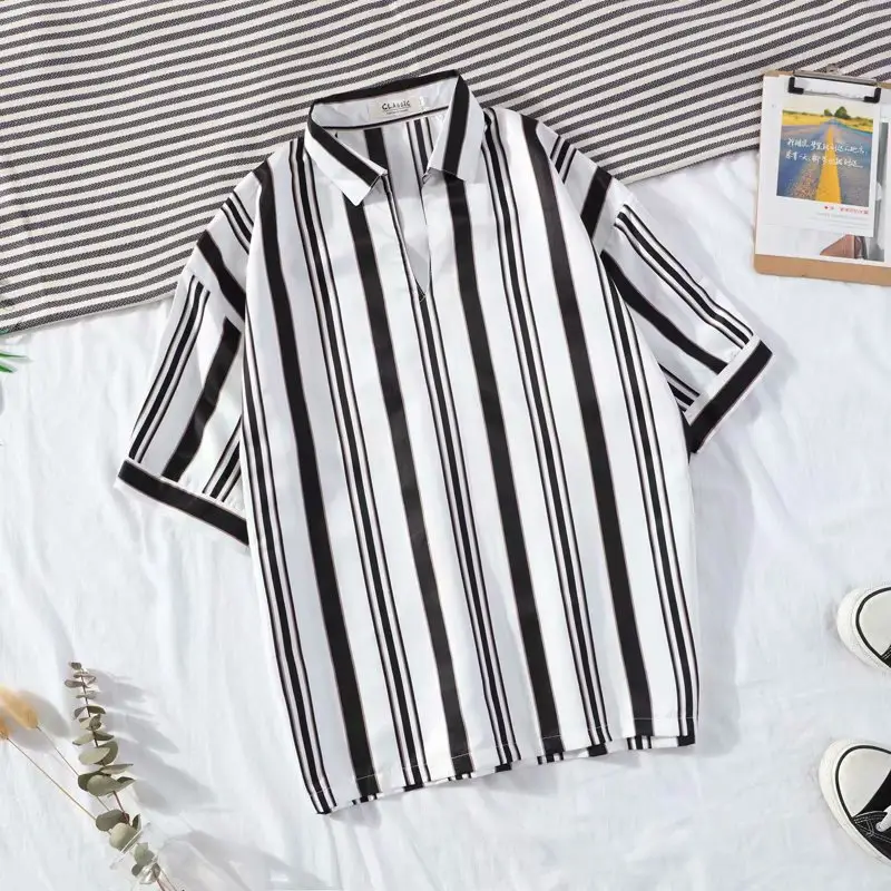 Men's Striped Short Sleeve Ruffian Shirt — feature 45