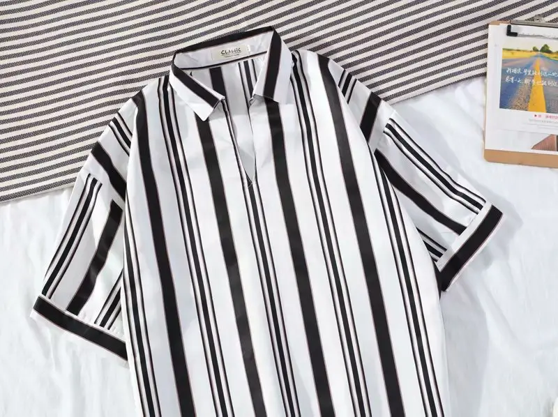 Men's Striped Short Sleeve Ruffian Shirt — feature 47