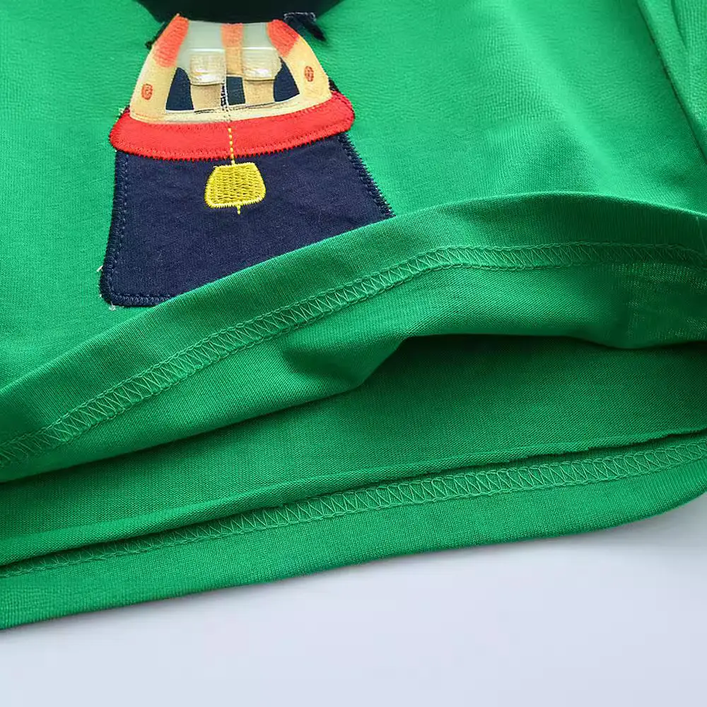 Green Long Sleeve Cotton T-Shirt for Boys Baby - Image 4