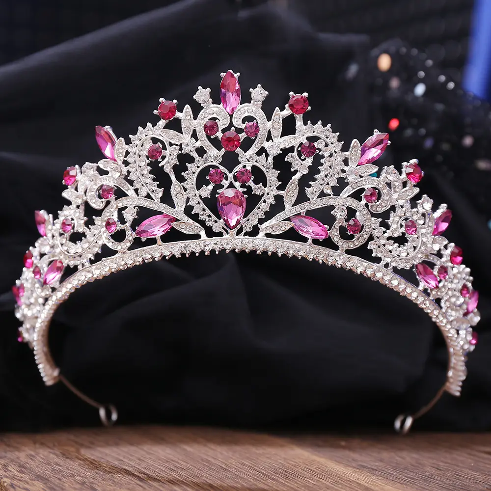 European Baroque Crown Alloy Rhinestone Bridal Headwear