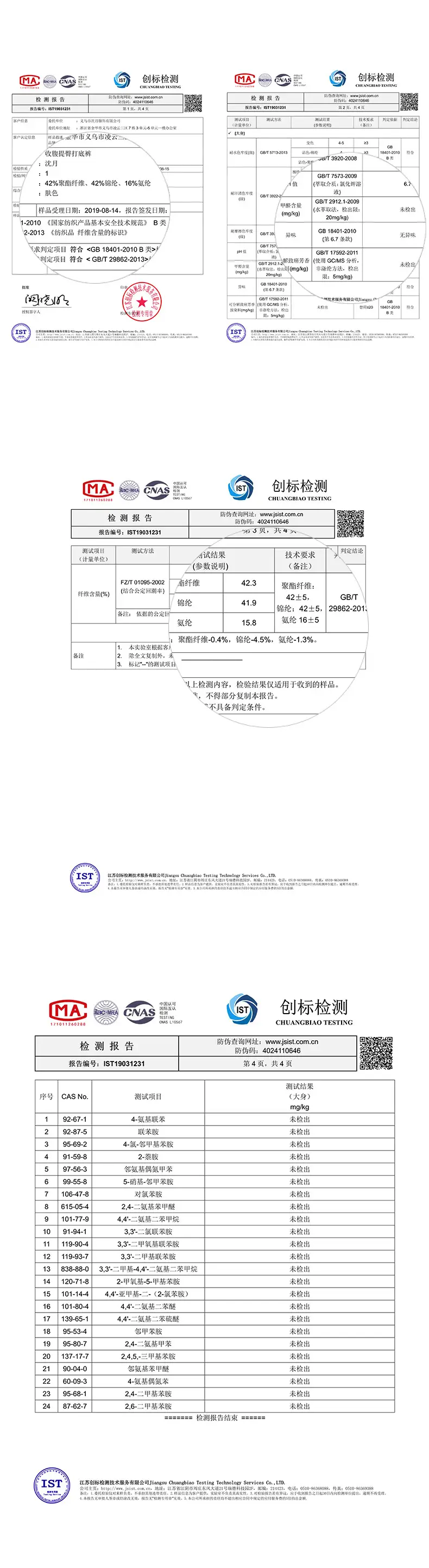 收腹提臀检测报告