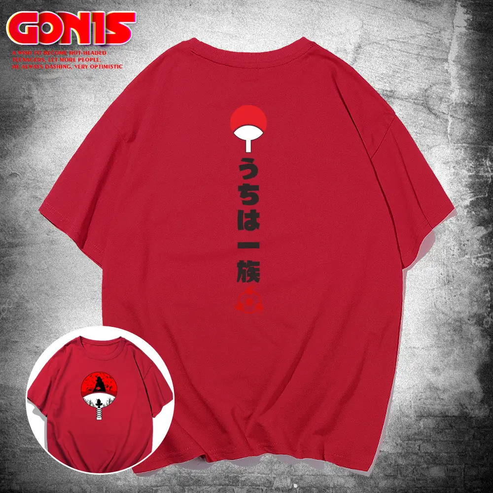 Naruto Uchiha Family Pink T-Shirt for Men Women Summer