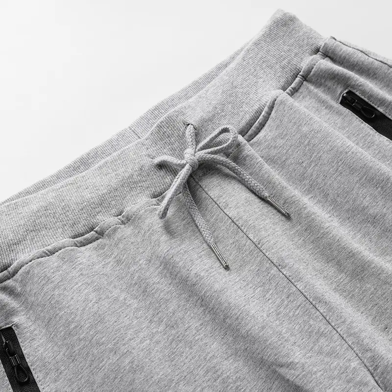 Men's Grey Cotton Knitted Shorts Large - Image 7