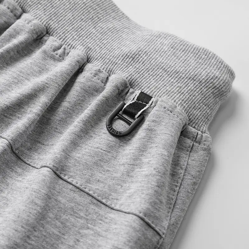 Men's Grey Cotton Knitted Shorts Large - Image 8