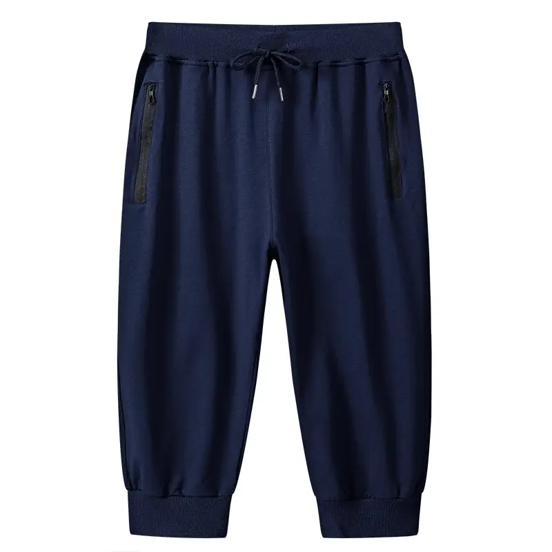 Men's Grey Cotton Knitted Shorts Large - Image 9
