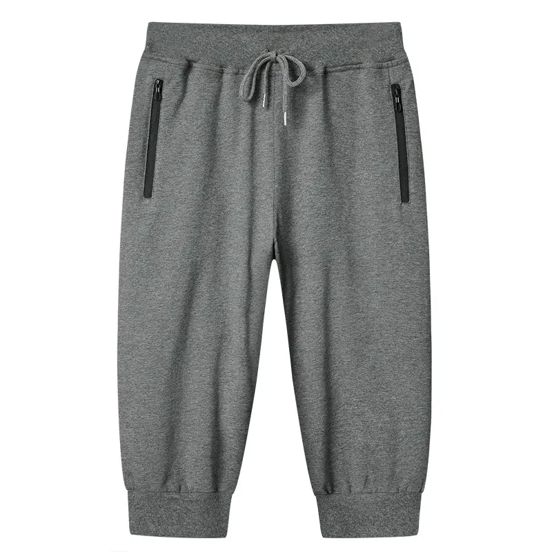 Men's Grey Cotton Knitted Shorts Large - Image 4