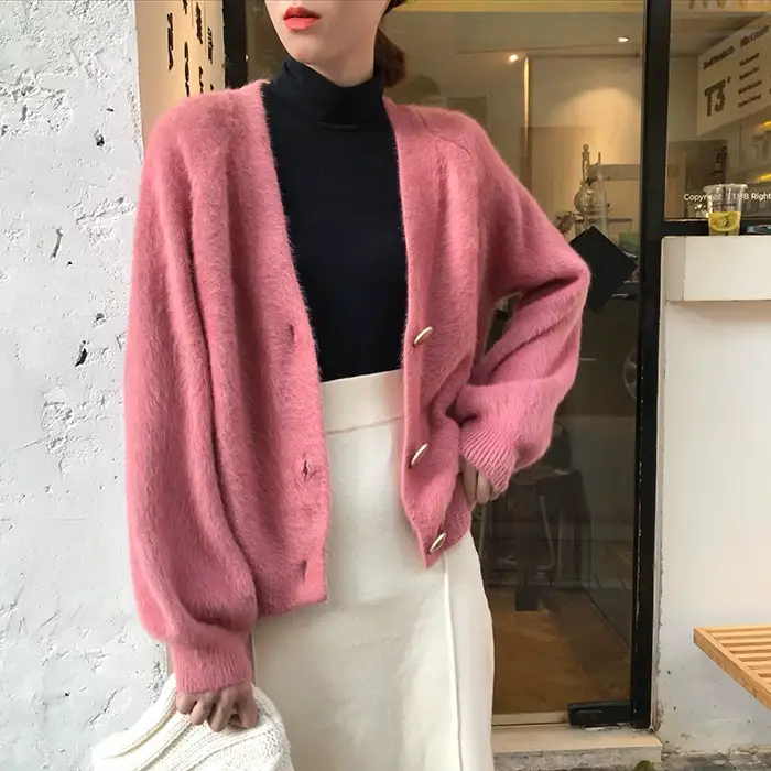 2025 Women's Green Knitted Cardigan Jacket — feature 25