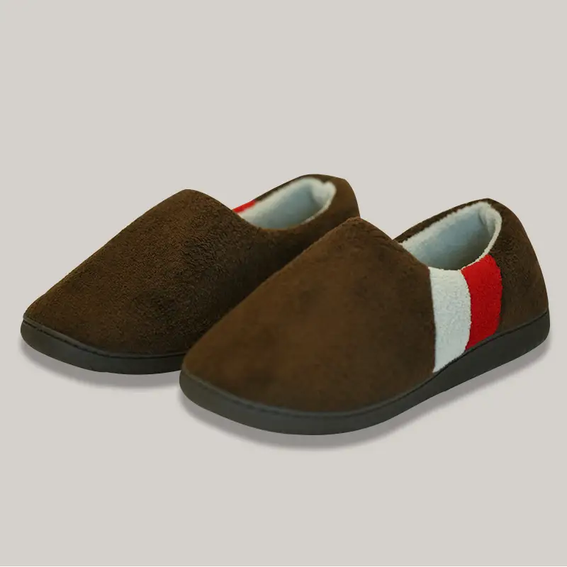 Cotton slippers men's plus size winter heel shoes home household cotton slippers men's warm indoor non-slip home