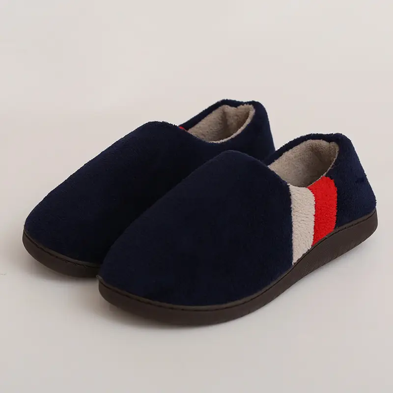 Cotton slippers men's plus size winter heel shoes home household cotton slippers men's warm indoor non-slip home