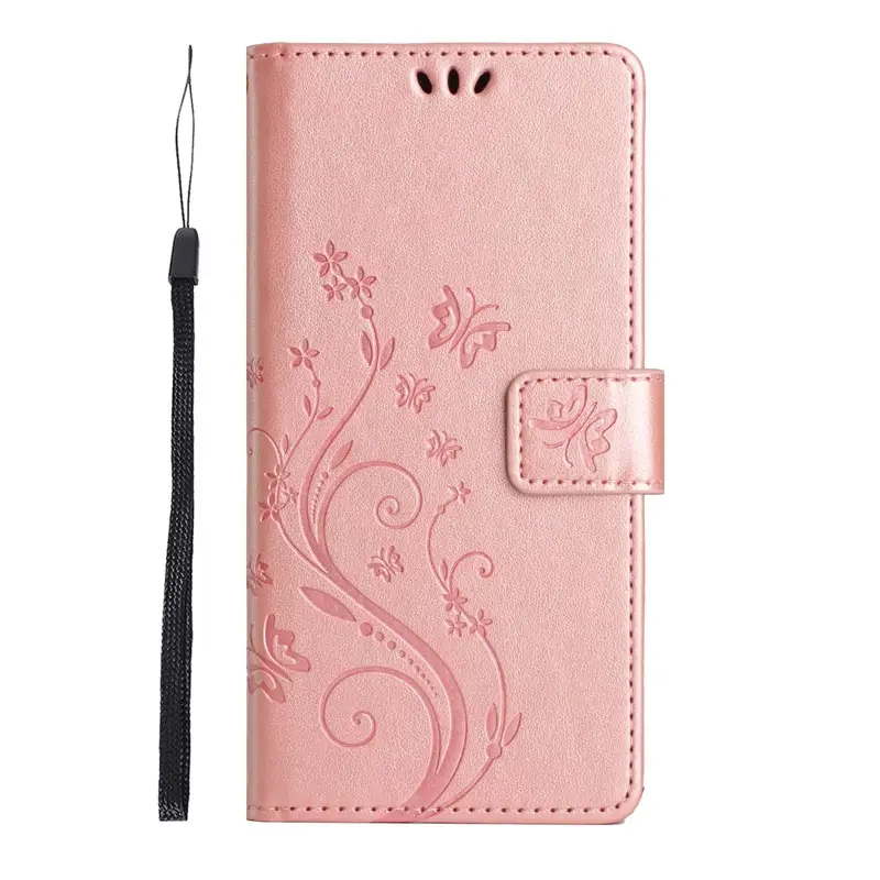 Butterfly Embroidered Leather Phone Case Turquoise Pixel 9 Pro