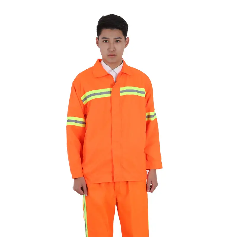 Orange Safety Work Suit Set for Men Women - Image 4