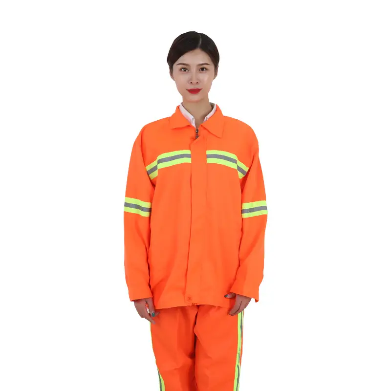 Orange Safety Work Suit Set for Men Women - Image 5