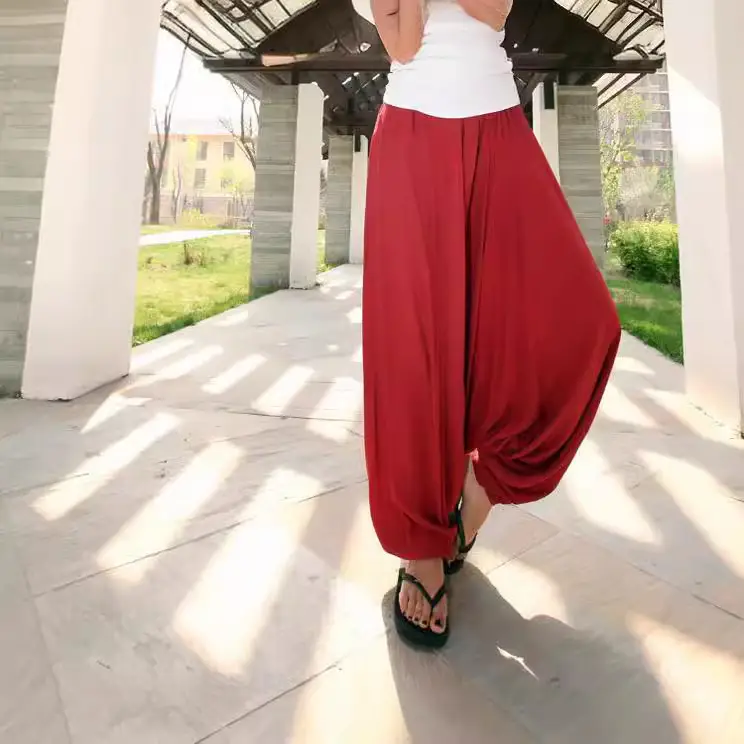 Wide Leg Pant Pant Pants Modal Yoga Pants Blue - Image 6