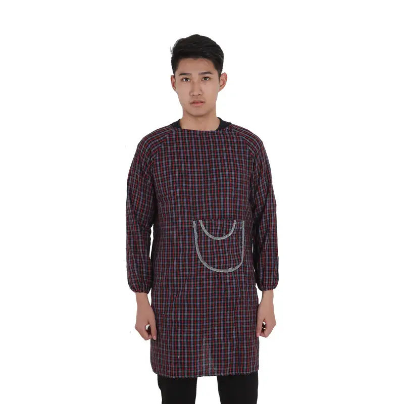 Wholesale Pure Cotton Inverted Dressing Red Checkered - Image 2