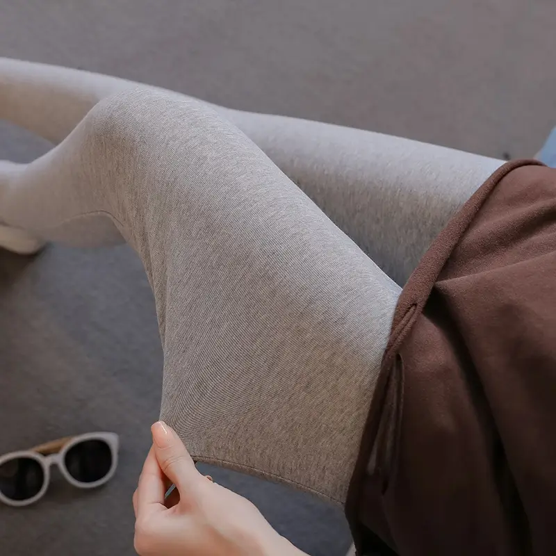 Maternity Slim Fit Leggings Solid Color - Image 5
