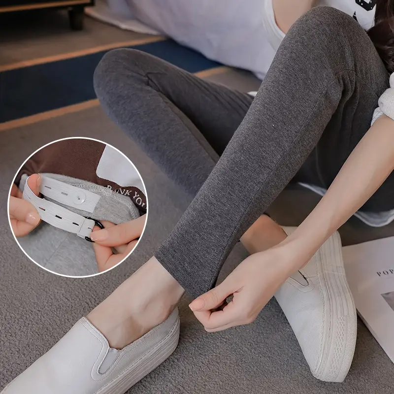Maternity Slim Fit Leggings Solid Color - Image 7