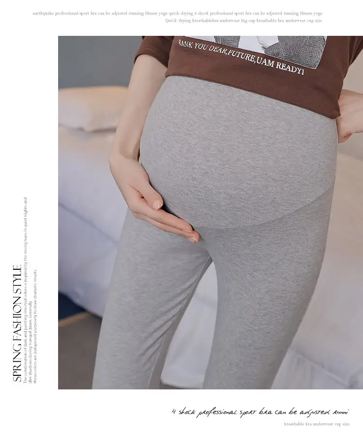 Maternity Slim Fit Leggings Solid Color — feature 18