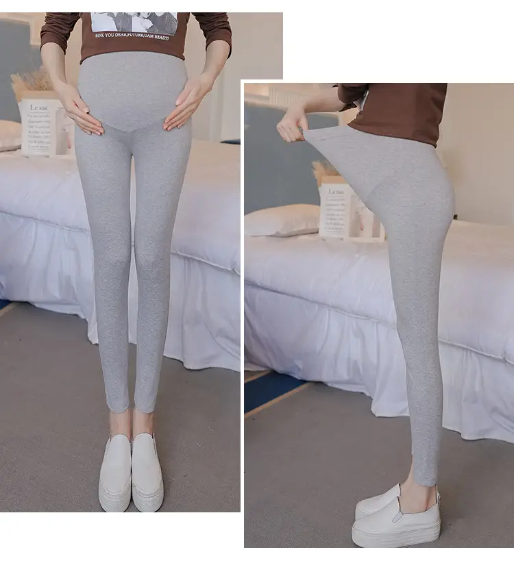Maternity Slim Fit Leggings Solid Color — feature 19