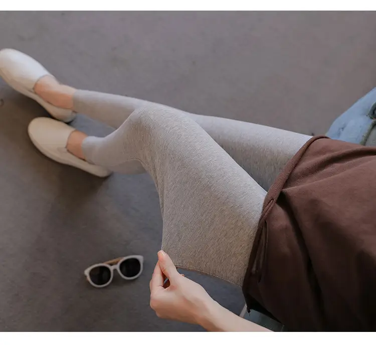 Maternity Slim Fit Leggings Solid Color — feature 22