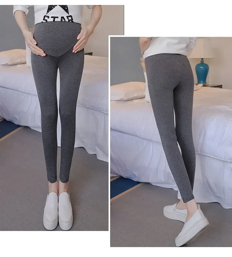 Maternity Slim Fit Leggings Solid Color — feature 25