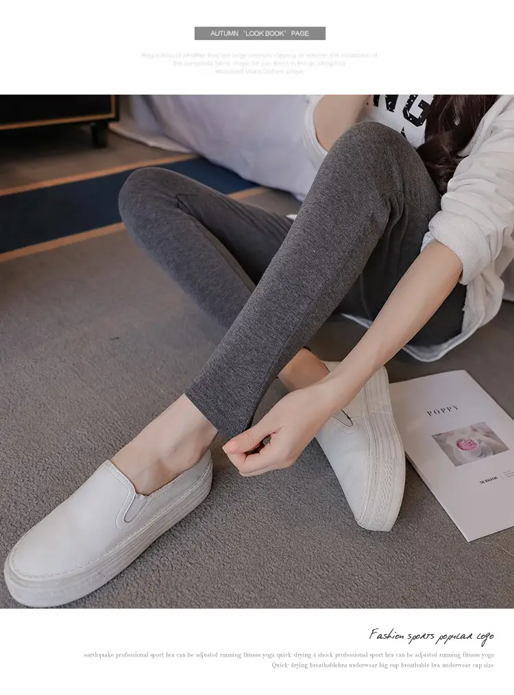 Maternity Slim Fit Leggings Solid Color — feature 26