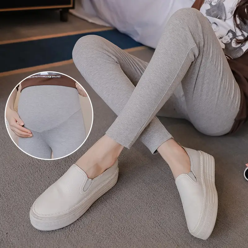 Maternity Slim Fit Leggings Solid Color - Image 3