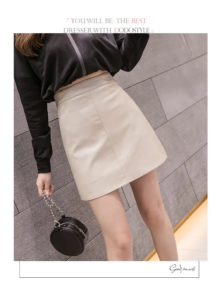 2025 Leather Skirt Women High Waist Fashion Chic — feature 18