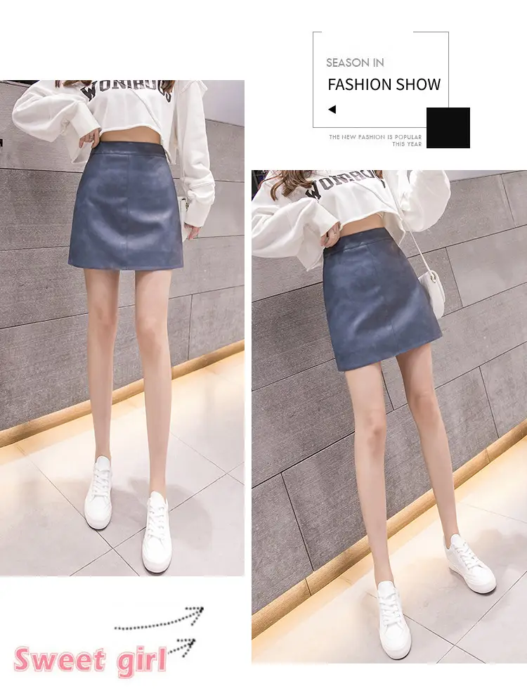2025 Leather Skirt Women High Waist Fashion Chic — feature 30