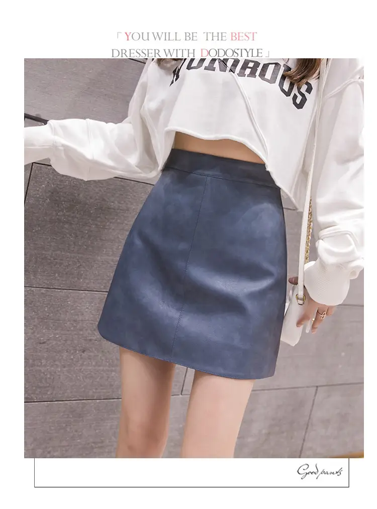 2025 Leather Skirt Women High Waist Fashion Chic — feature 32