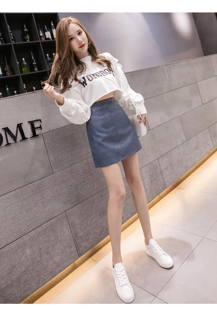 2025 Leather Skirt Women High Waist Fashion Chic — feature 33