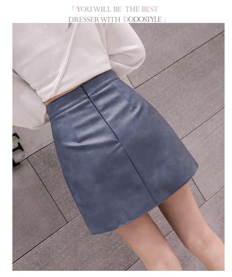 2025 Leather Skirt Women High Waist Fashion Chic — feature 34