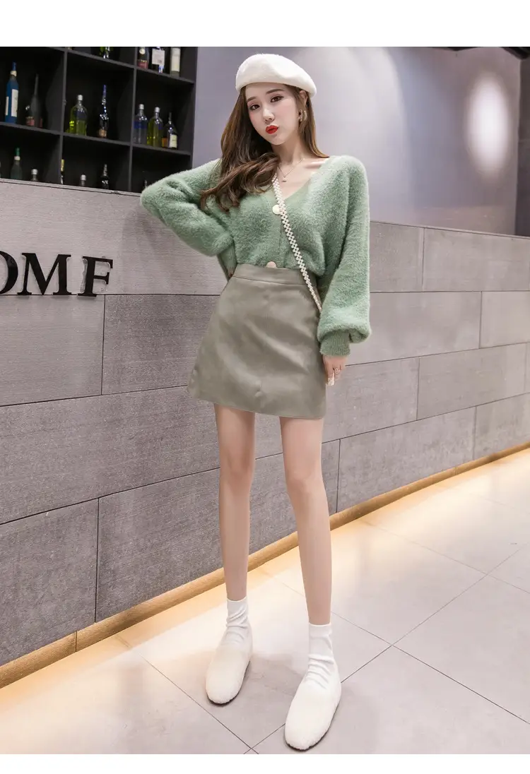 2025 Leather Skirt Women High Waist Fashion Chic — feature 35