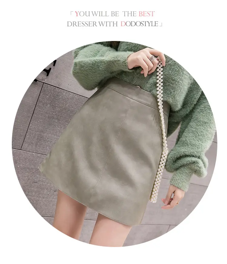 2025 Leather Skirt Women High Waist Fashion Chic — feature 36