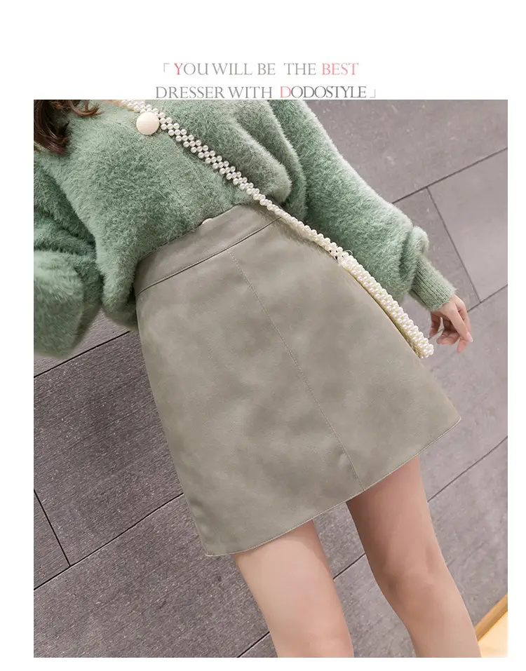 2025 Leather Skirt Women High Waist Fashion Chic — feature 39