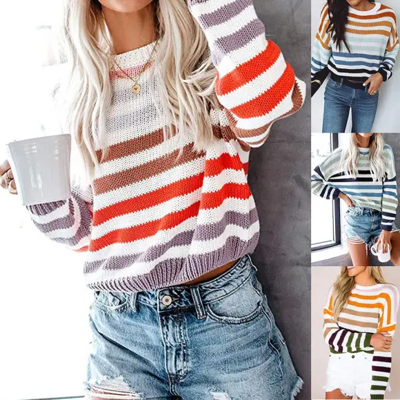 2026 V-Neck Long Sleeve Knitted Dress for Women White — feature 11