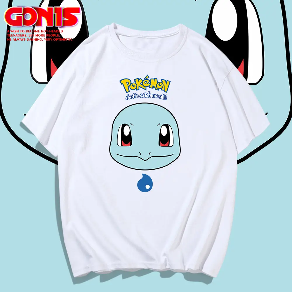 Women Men Pikachu T-Shirt White Loose Cotton - Image 9
