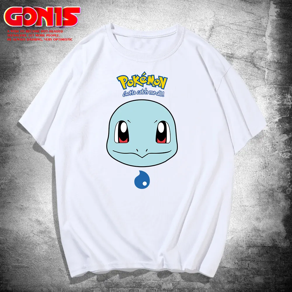 Women Men Pikachu T-Shirt White Loose Cotton - Image 2