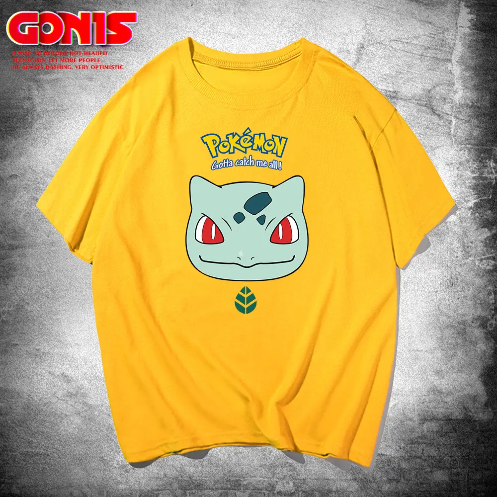 Men Women Pikachu Pure Cotton Short Sleeve T-Shirt - Image 3
