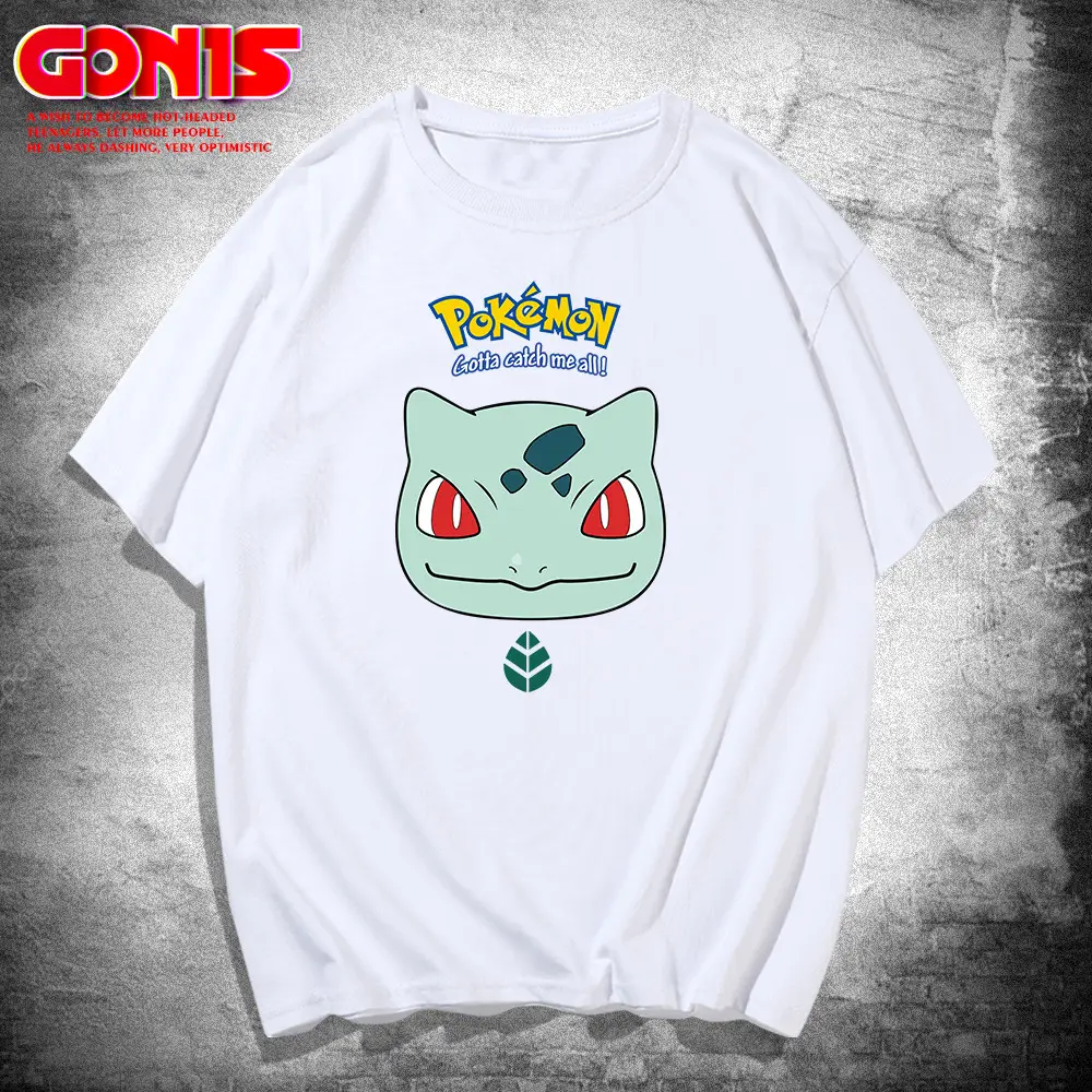 Men Women Pikachu Pure Cotton Short Sleeve T-Shirt - Image 2