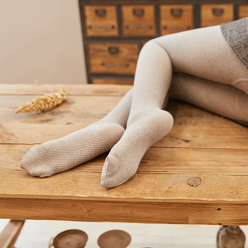 Women Matte Cotton Leggings White Autumn Winter - Image 11
