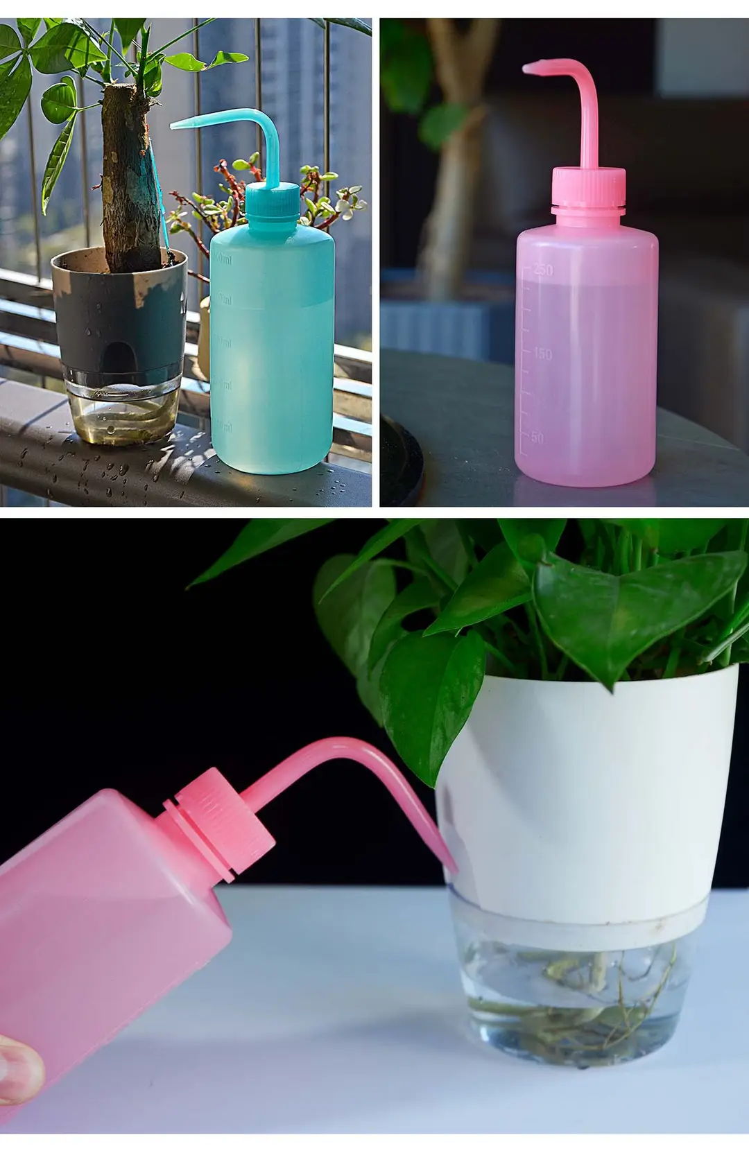 Long Spout Watering Can for Succulents, Household Watering Pot with Curved Spout for Squeezing and Filling Water, Tool for Watering Succulents — feature 39