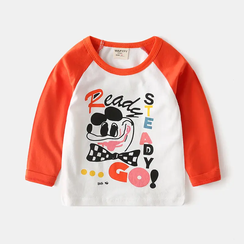 Children's Long Sleeve Korean T-Shirt Set Wholesale - Image 4