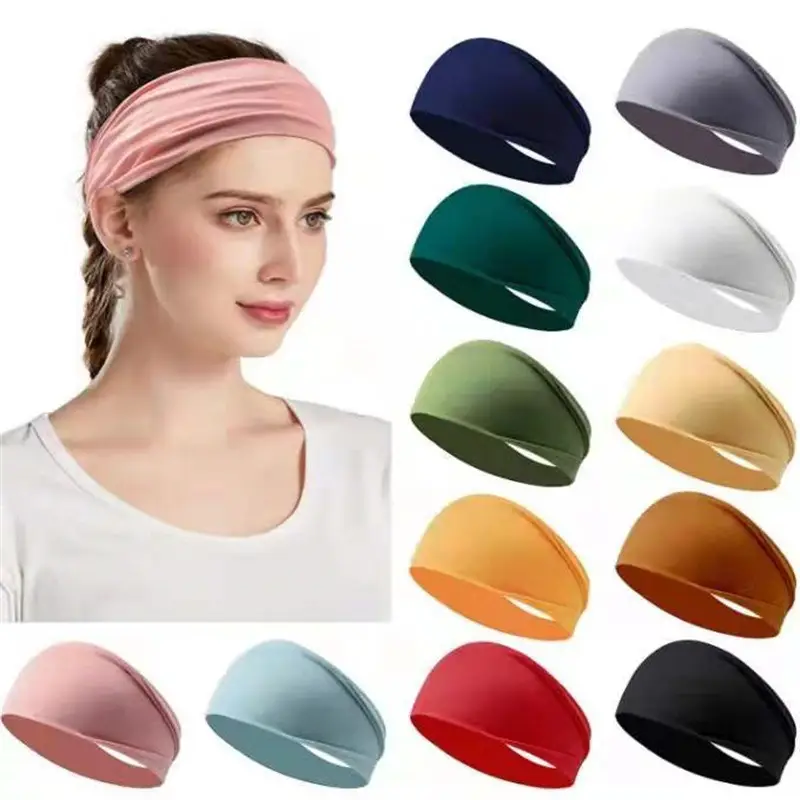 European American Yoga Elastic Headband Candy Color Non-Slip