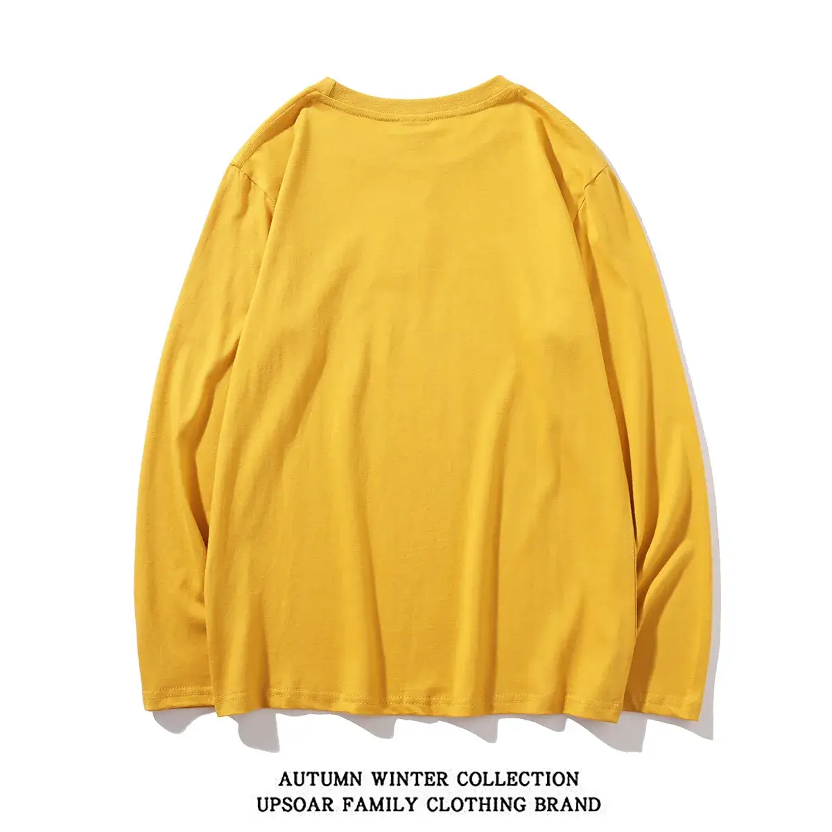 Men's Green Long Sleeve Solid Cotton T-Shirt
